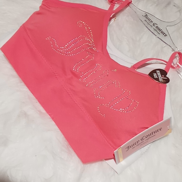Juicy Couture Rhinestone Crop Top Bralette Small - Picture 7 of 7